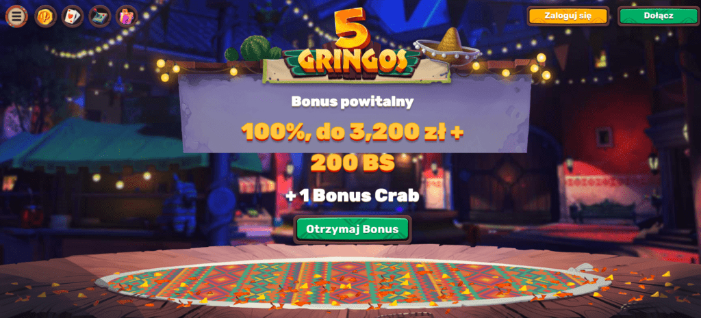 5 Gringos Casino Bonus powitalny